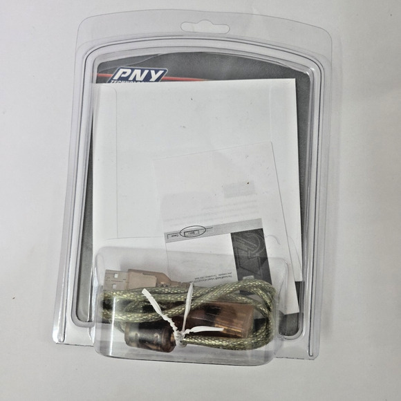 PNY USB Card Reader Memory Stick W USB Extension Cable Plug And Play - Picture 2 of 4